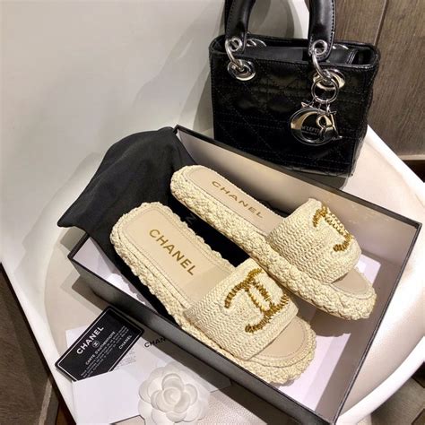 chanel chain slippers|Chanel slippers for women.